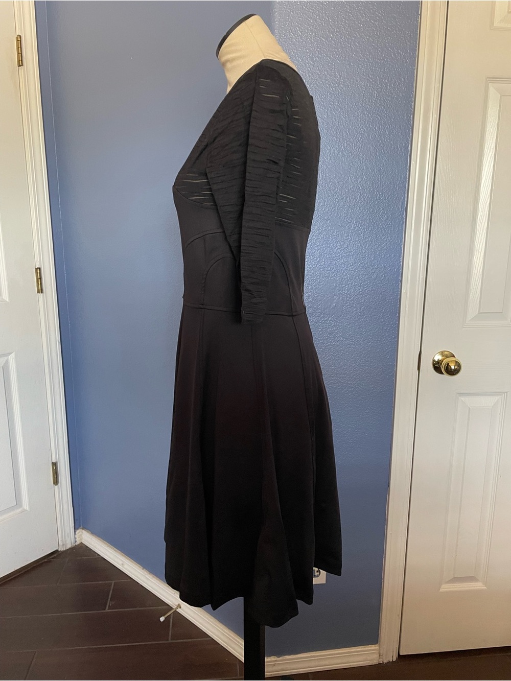 French Connection Black Agney Panelled Dress - Picture 3 of 8